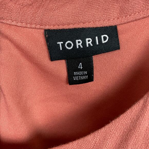 Torrid Beige Desert Sand Woven Tiered Mini Dress Sz.4 - Picture 9 of 16